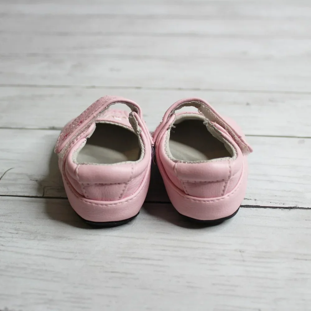 Jack & Lily Baby Girl's Pink Leather Crib Shoes Size 6-12 Months Princess